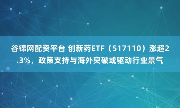 谷锦网配资平台 创新药ETF（517110）涨超2.3%，政策支持与海外突破或驱动行业景气