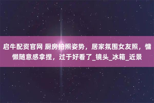 启牛配资官网 厨房拍照姿势，居家氛围女友照，慵懒随意感拿捏，过于好看了_镜头_冰箱_近景